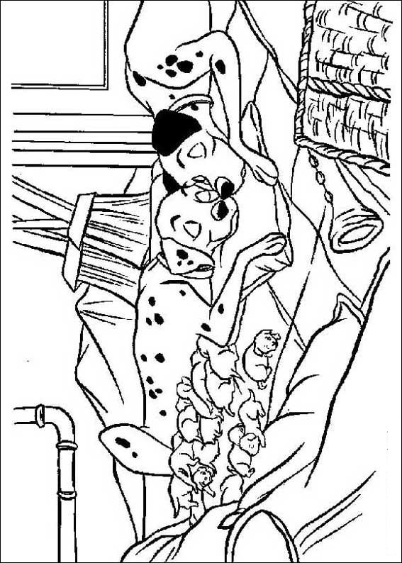 Plansa de colorat cu 101 Dalmatieni 26 19